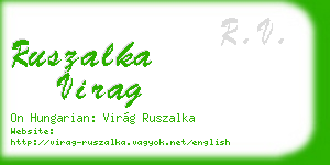 ruszalka virag business card